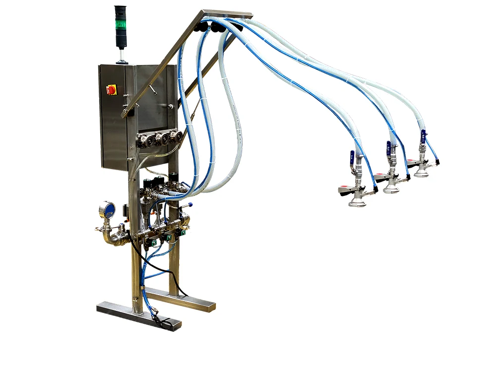Turbo Fûts modèle compact avec ses flexibles déployés
